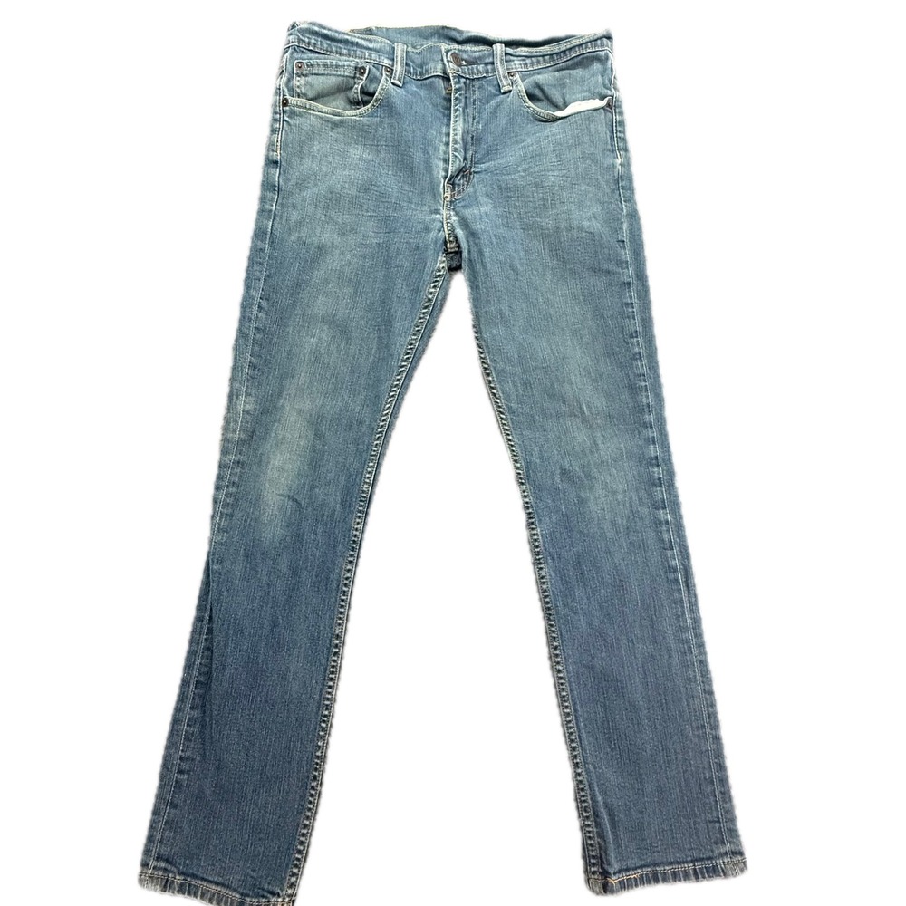 Levi Strauss 511 Mens W34 L32 Slim Fit Blue Jeans Pants Cotton Blend